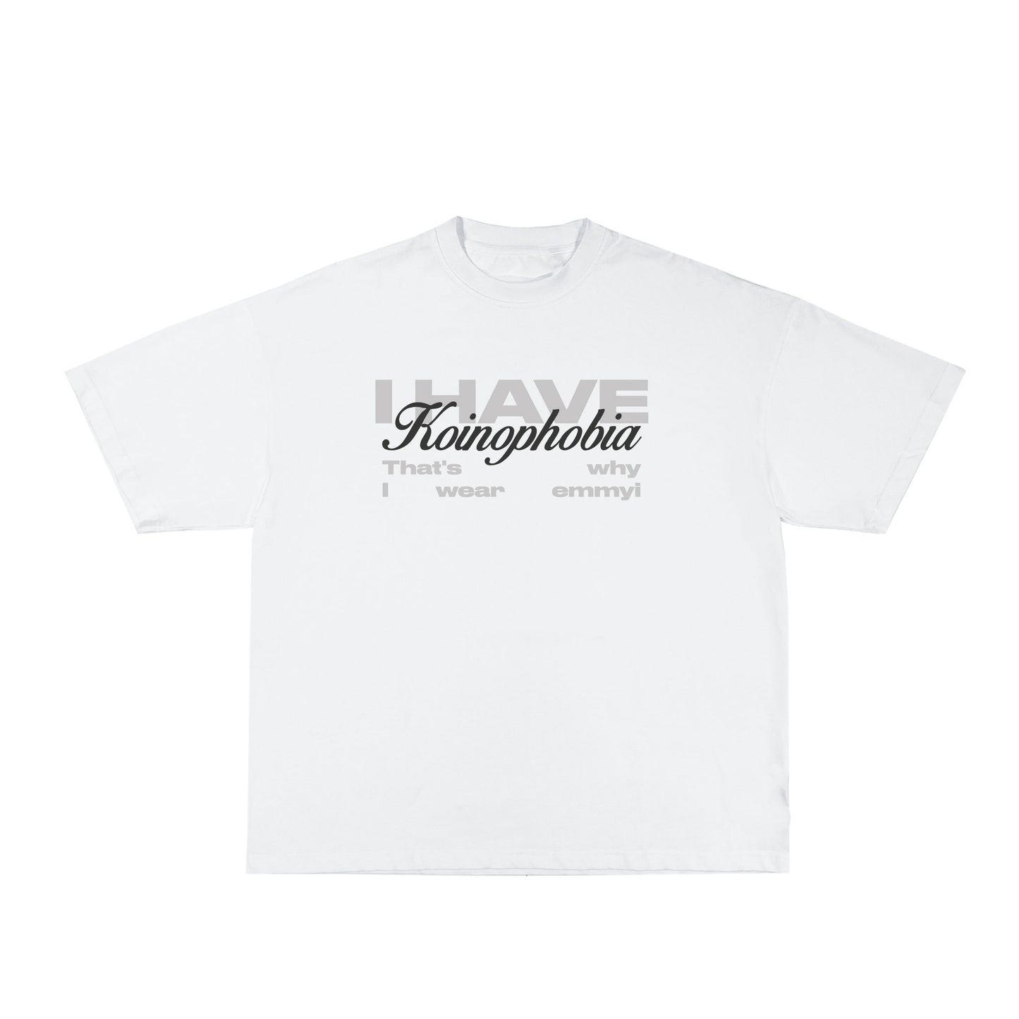 CAMISETA BOXY "KOINOPHOBIA"